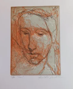 Kuutti Lavonen , San, metalligrafiikka, 40 x 30 cm, valomitta 22,5 x 16 cm, 2025