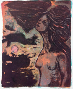 Ben Allal Ayad, Pohjan akka I 2004, värilitografia, 41,5 cm x 33,5 cm