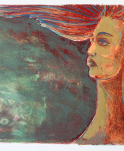 Ben Allal Ayad, Pohjan akka II 2004, värilitografia, 37 cm x 53,5 cm