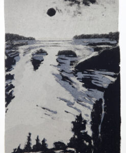 Ben Allal Ayad, Kuutamo 2004, kivilitografia, 27,5 cm x 18 cm
