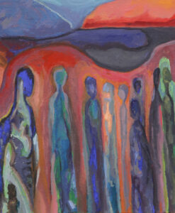 Ben Allal Ayad, Alastomia rannalla 1994, Öljy kankaalle, 45 cm x 55 cm