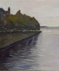 Ben Allal Ayad, Oulujärven veneranta 2011, öljy kankaalle, 40 cm x 50 cm